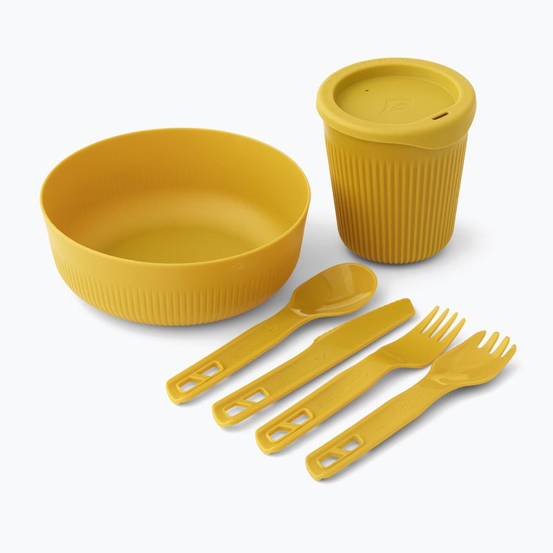 Set de vase de vase de drumeție Sea to Summit Passage Dinnerware arrowwood yellow 2