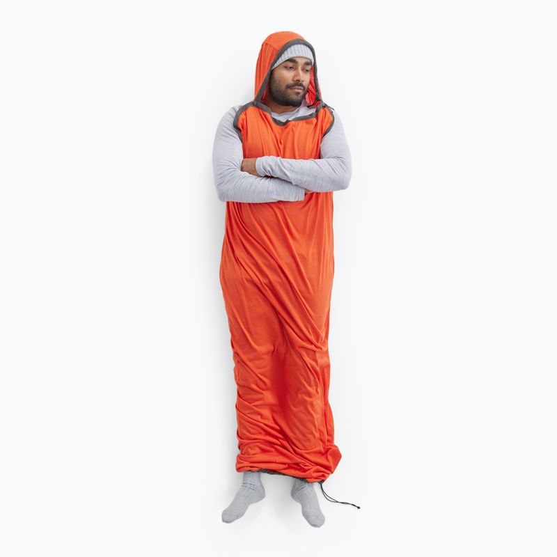 Sea to Summit Reactor Extreme Sleeping Bag Liner Mummy ST spicy orange/beluga 8