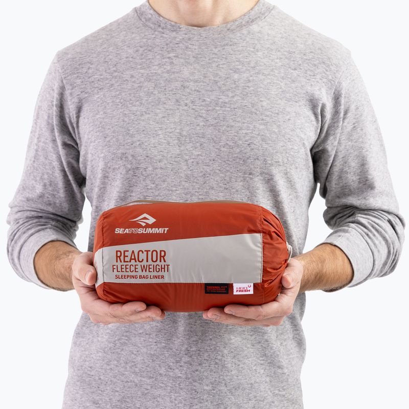 Cearșaf pentru sac de dormit Sea To Summit ReacTor Fleeceweight picante 5