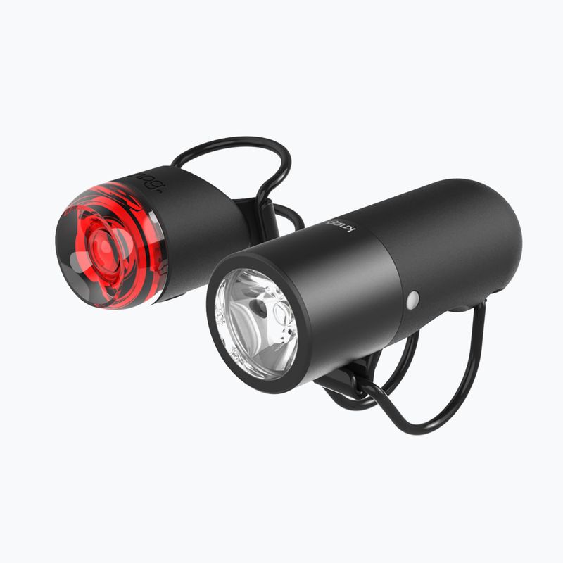 Knog Plugger Twinpack set de lumini pentru biciclete negru 2