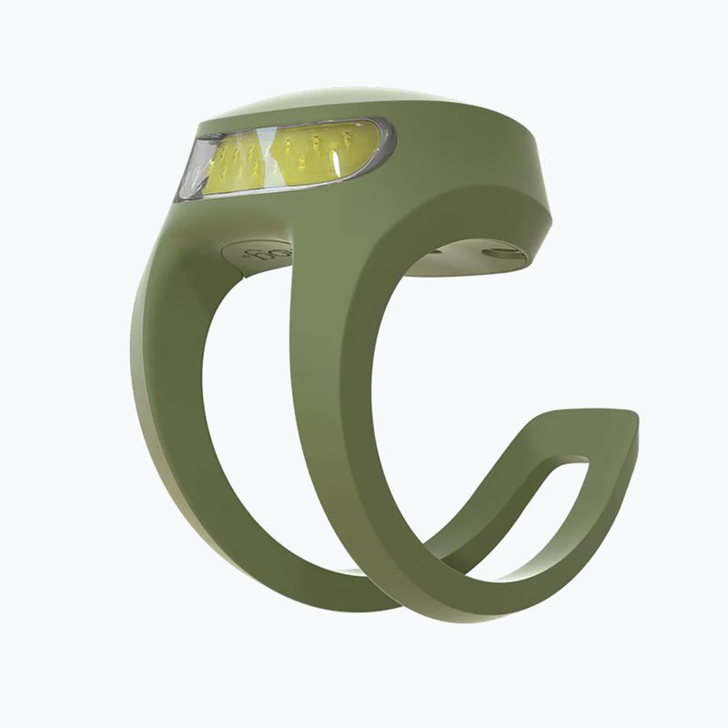 Knog Frog V3 față de bicicletă lumină verde