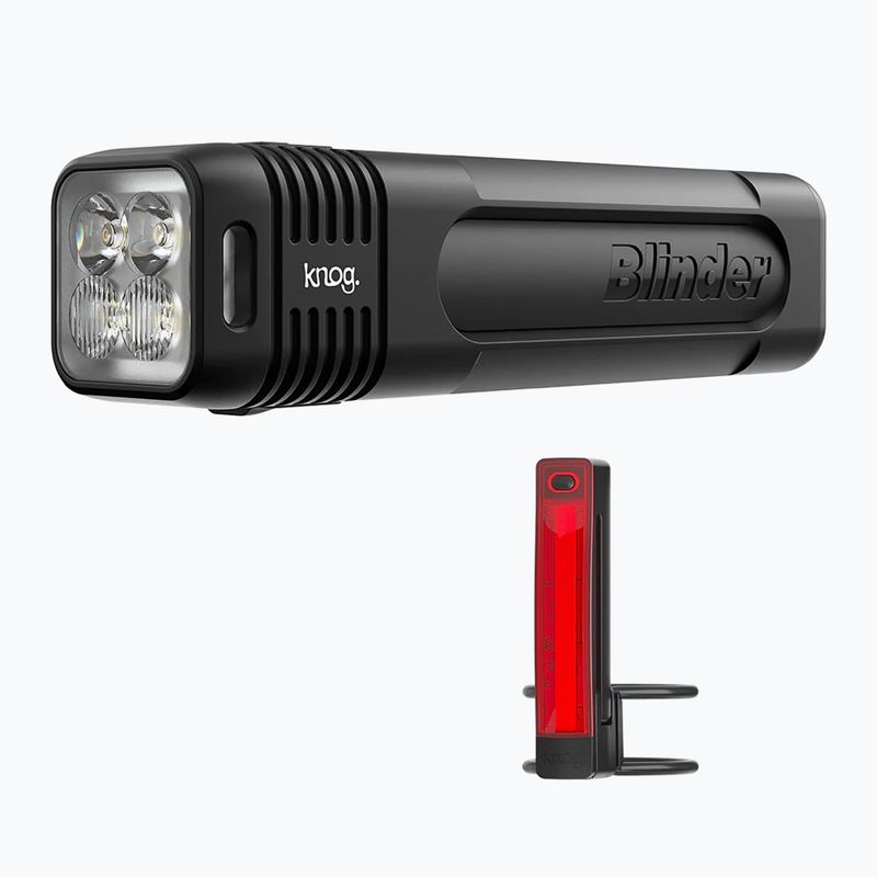 Set de faruri de bicicletă Knog Blinder Pro 600/Plus negru