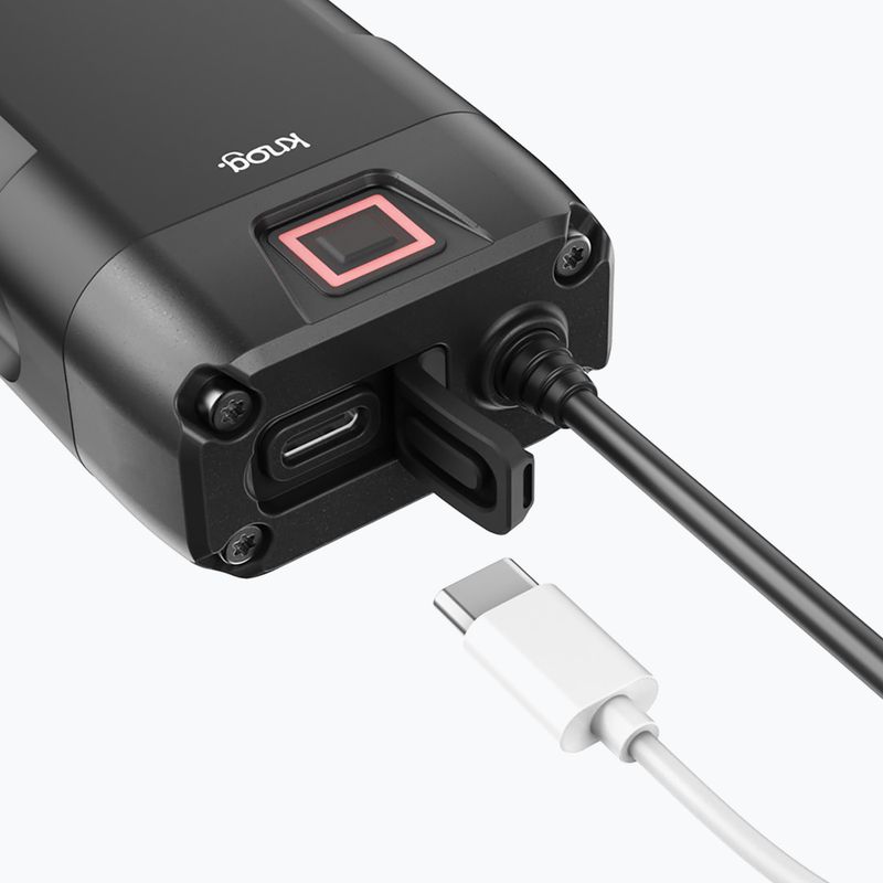 Lampă de bicicletă față Knog Blinder X 1800 + bateria 10000mAh czarny 6