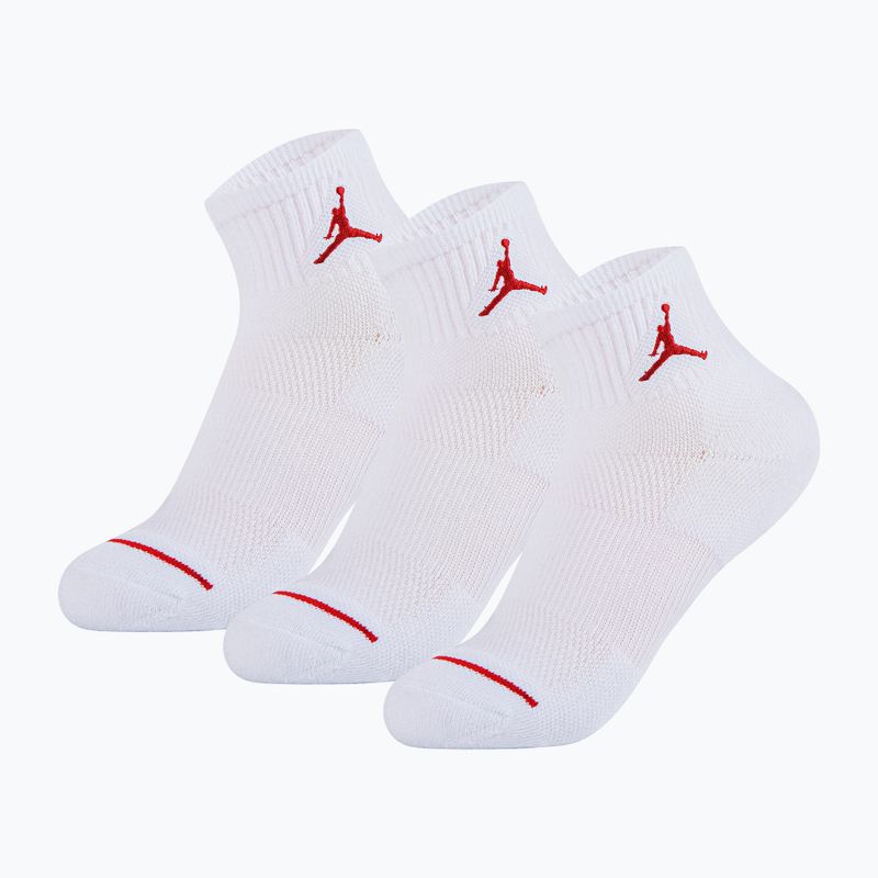 Șosete pentru copii Air Jordan Jumpman Quarter 3 pairs white