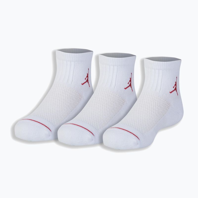 Șosete pentru copii Air Jordan Jumpman Quarter 3 pairs white 2