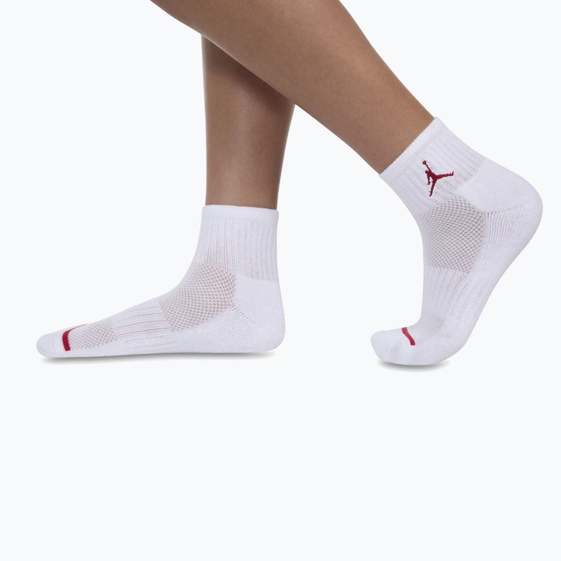 Șosete pentru copii Air Jordan Jumpman Quarter 3 pairs white 5
