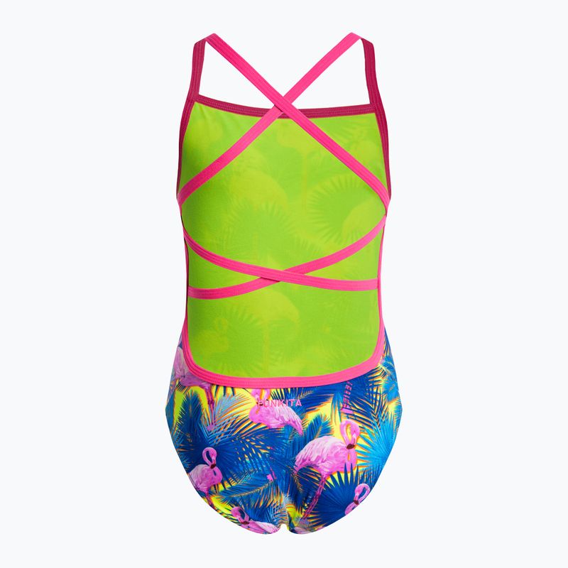 Costum de înot dintr-o bucată pentru copii Funkita Strapped In One Piece albastru-roz FS38G71414 2