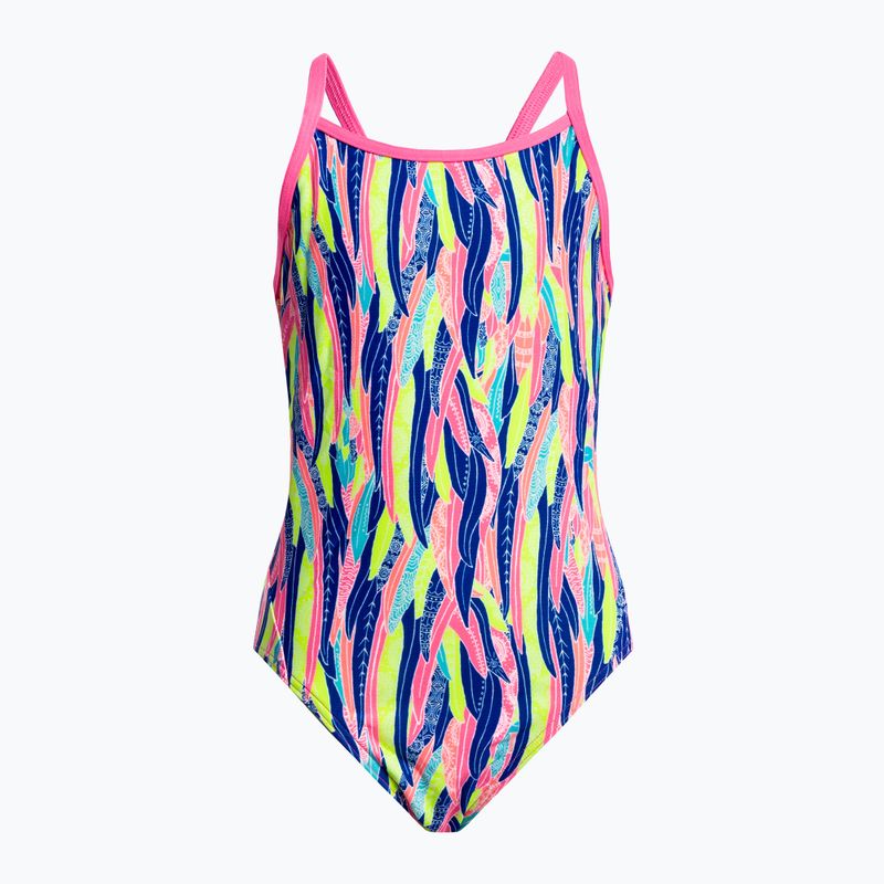 Costum de înot dintr-o bucată pentru copii Funkita Diamond Back One Piece Wing Tips FKS033G71444