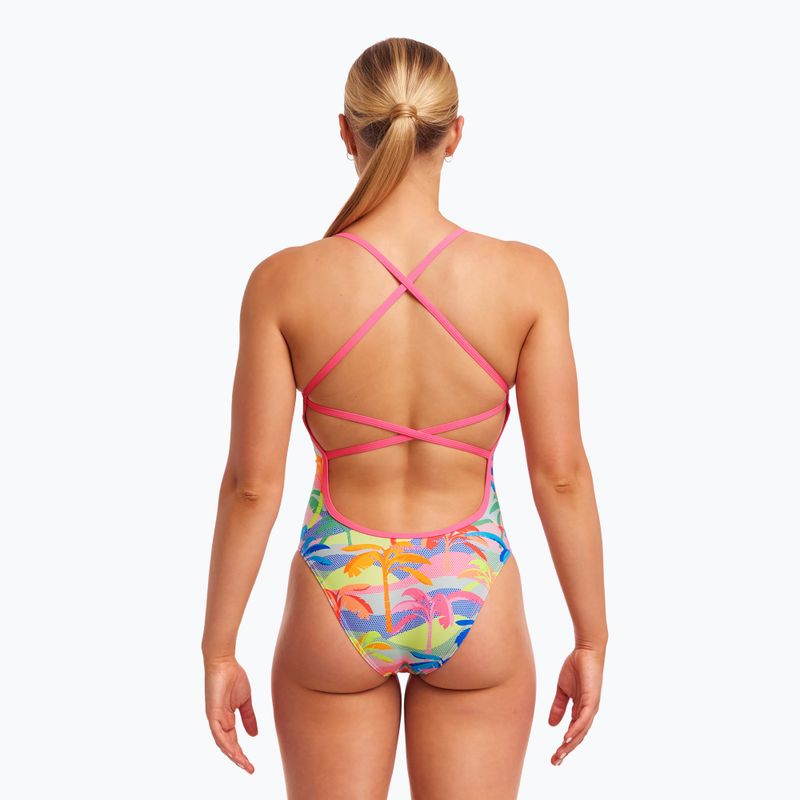 Funkita Strapped In One Piece costum de baie pentru femei poka palmier 4