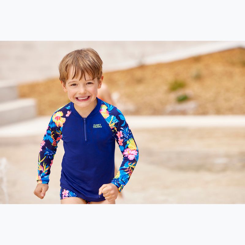 Copii Funky Trunks Zippy Rash Vest pentru copii în floare 6