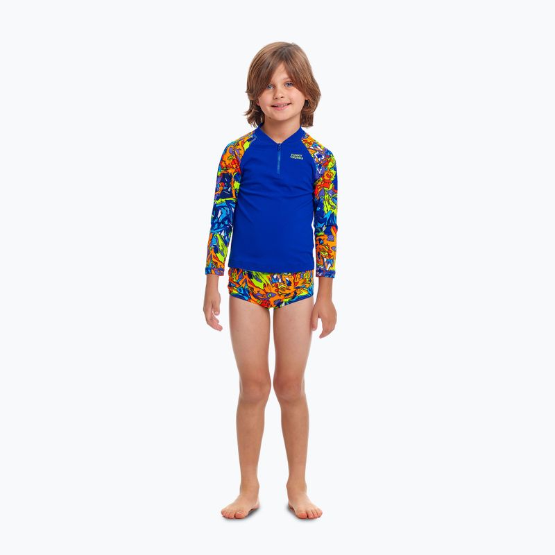 Copii Funky Trunks Zippy Rash Vest pentru copii, tricou de înot cu mizerie mixtă 2