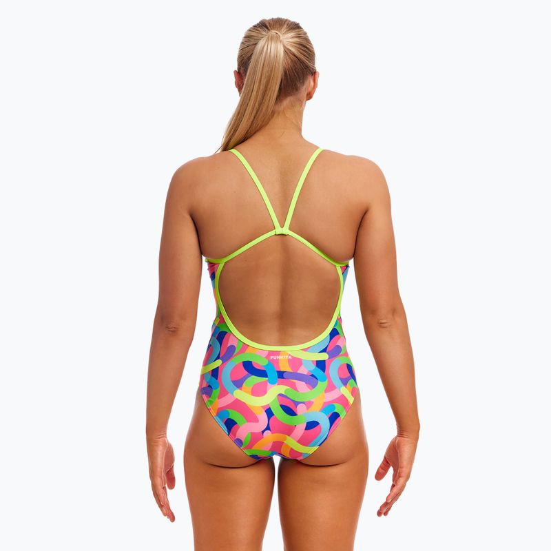 Costum de înot dintr-o piesă pentru femei  Funkita Single Strap One Piece curly wurly 3