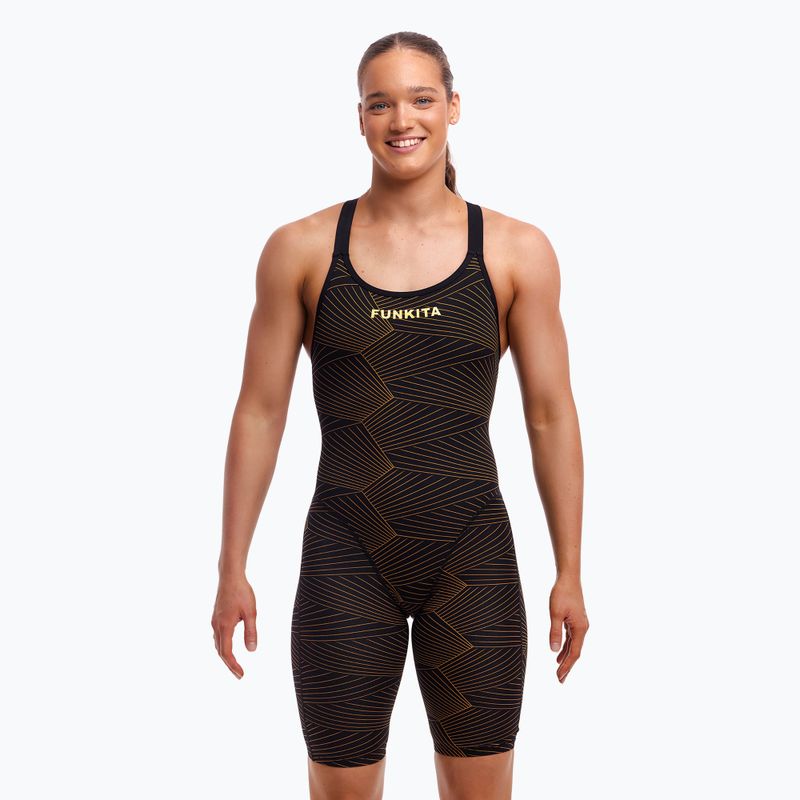 Costum de înot dintr-o piesă pentru femei  Funkita Fast Legs One Piece gold weaver 2