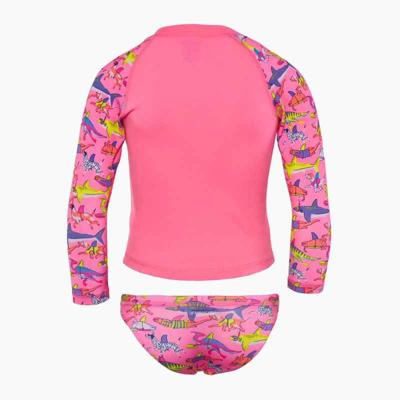 Longsleeve + chiloți de înot pentru copii Funkita Zippy Rashie & Brief learner lane 2