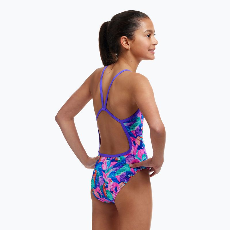 Costum de înot dintr-o piesă pentru copii Funkita Single Strap One Piece birds gone wild 3