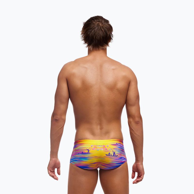 Boxeri de înot pentru bărbați Funky Trunks Sidewinder Trunks darkinjung sunset 2