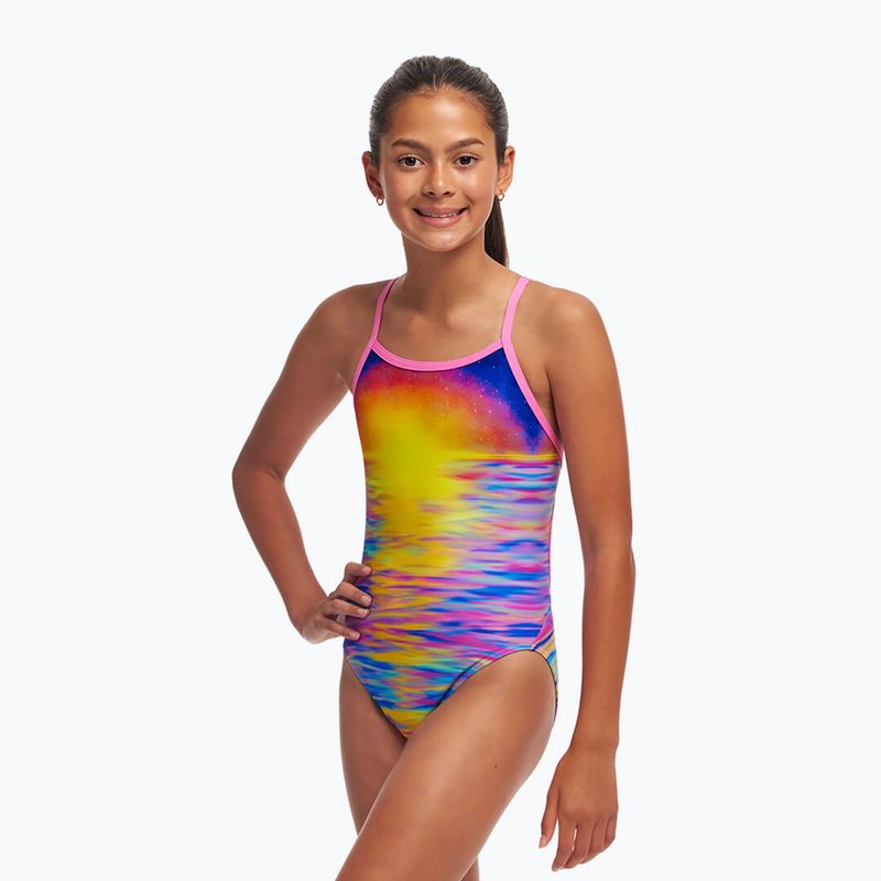 Costum de baie dintr-o piesă pentru copii  Funkita Single Strap One Piece darkinjung sunset