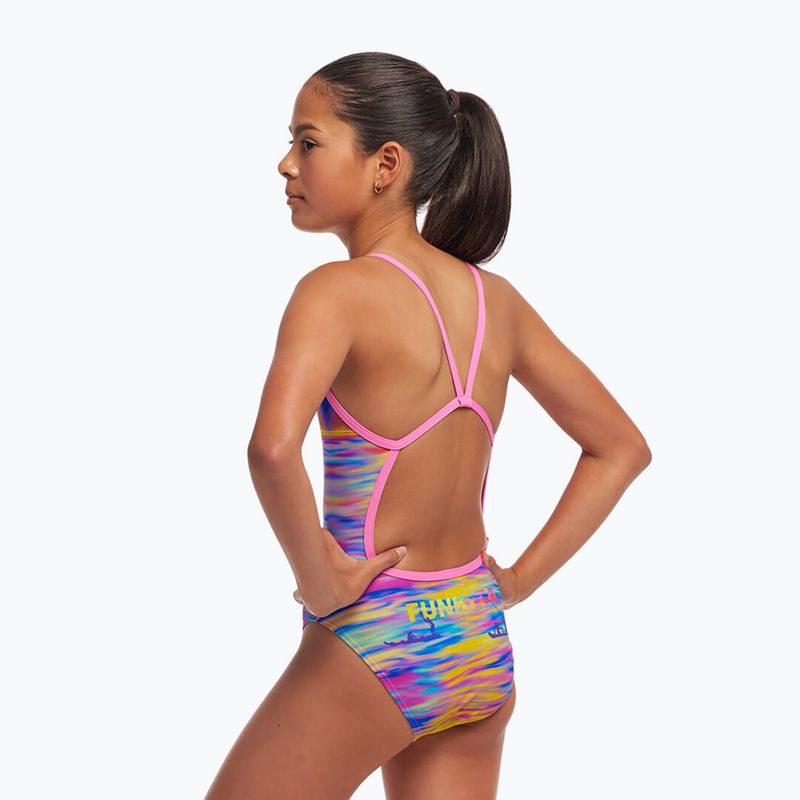 Costum de baie dintr-o piesă pentru copii  Funkita Single Strap One Piece darkinjung sunset 2