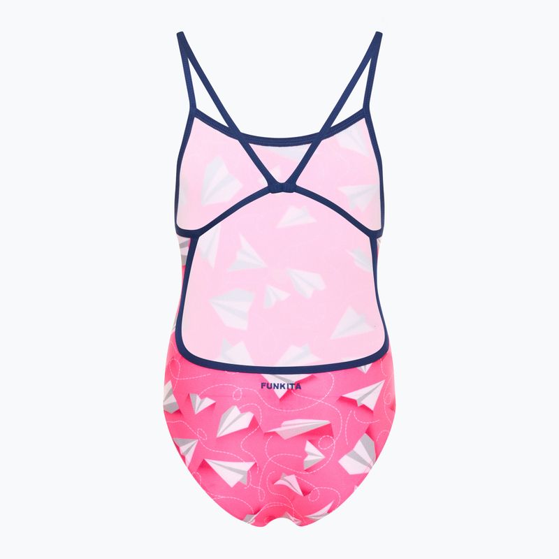 Costum de baie dintr-o piesă pentru copii  Funkita Single Strap One Piece paper pink 2