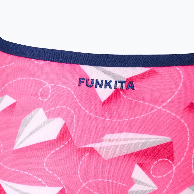 Costum de baie dintr-o piesă pentru copii  Funkita Single Strap One Piece paper pink 3