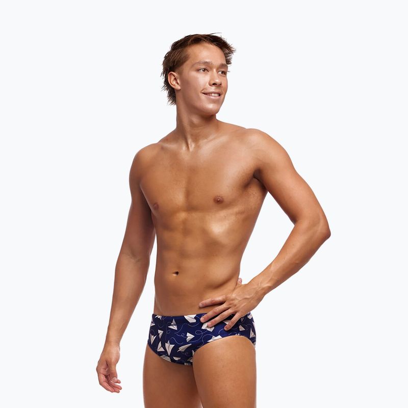 Slip de înot  pentru bărbați Funky Trunks Classic Brief paper plain