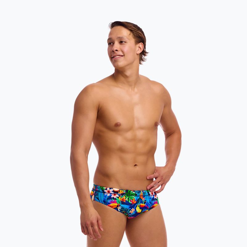 Slip de baie pentru bărbați Funky Trunks Seamed Briefs birdie wordie 2