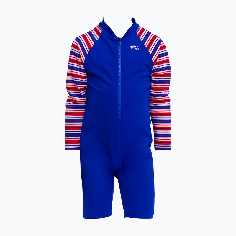 Combinezon UPF 50+ pentru copii Funky Trunks Go Jump Suit I Want You