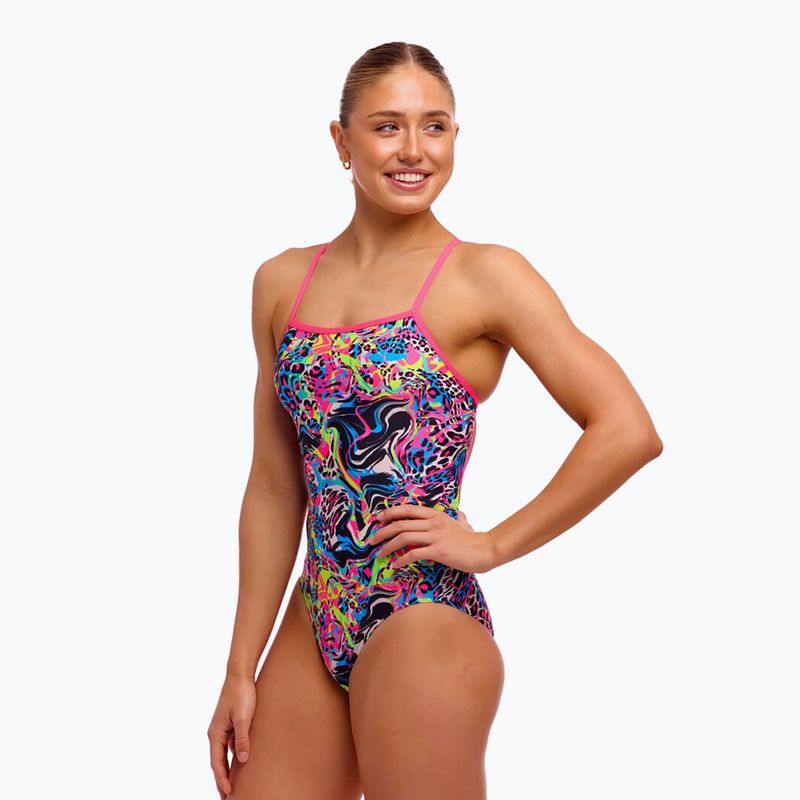 Costum de înot întreg pentru femei Funkita Single Strap One Piece lolly leopard 3