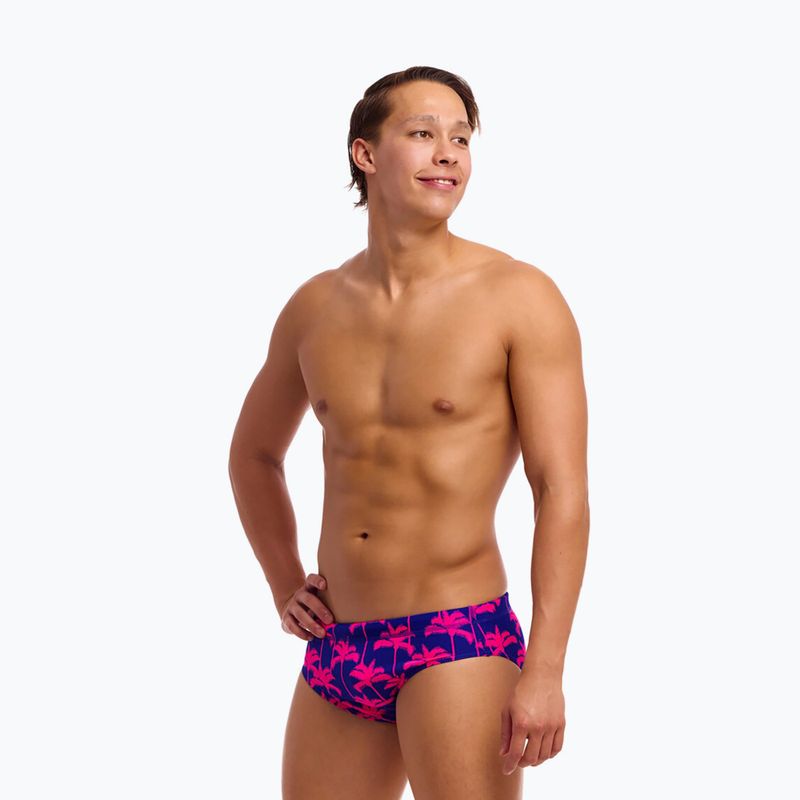 Slip de baie pentru bărbați Funky Trunks Classic Brief pinky palms 2