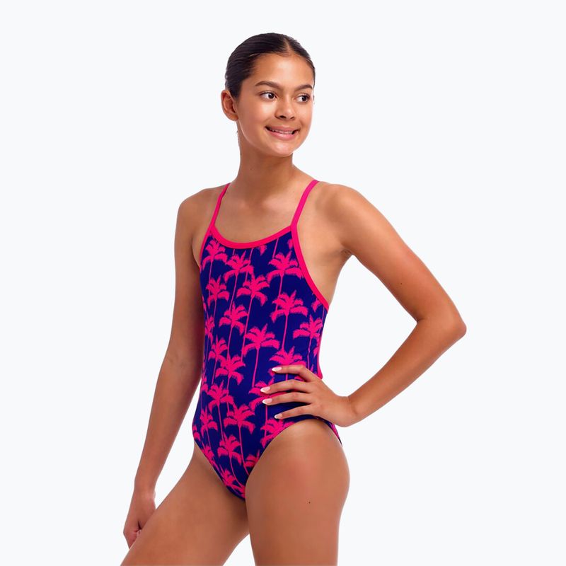 Costum de înot întreg pentru copii Funkita Single Strap One Piece pinky palms