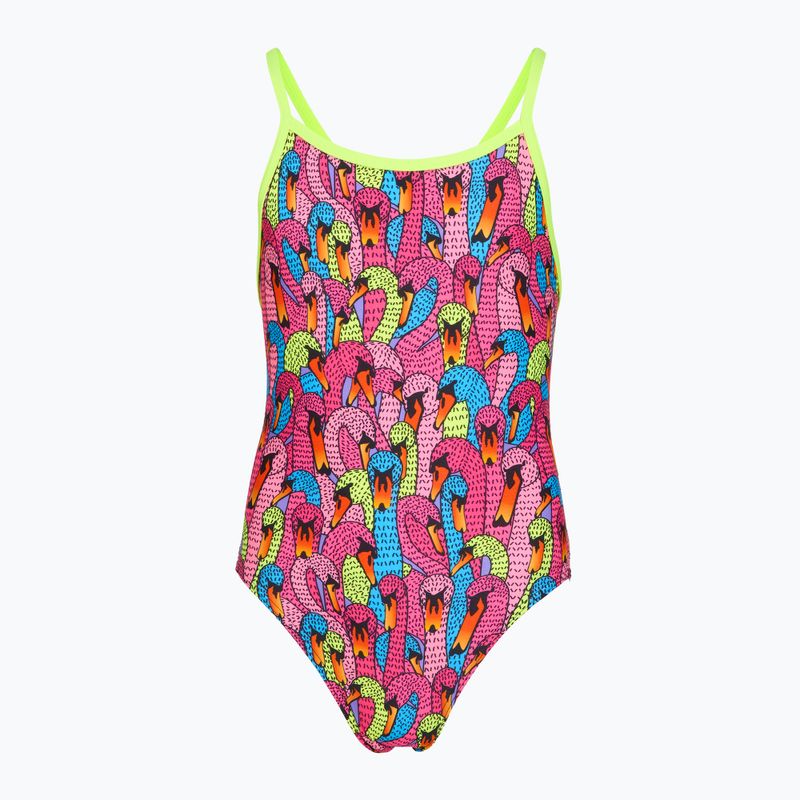 Costum de înot întreg pentru copii Funkita Single Strap One Piece swan city
