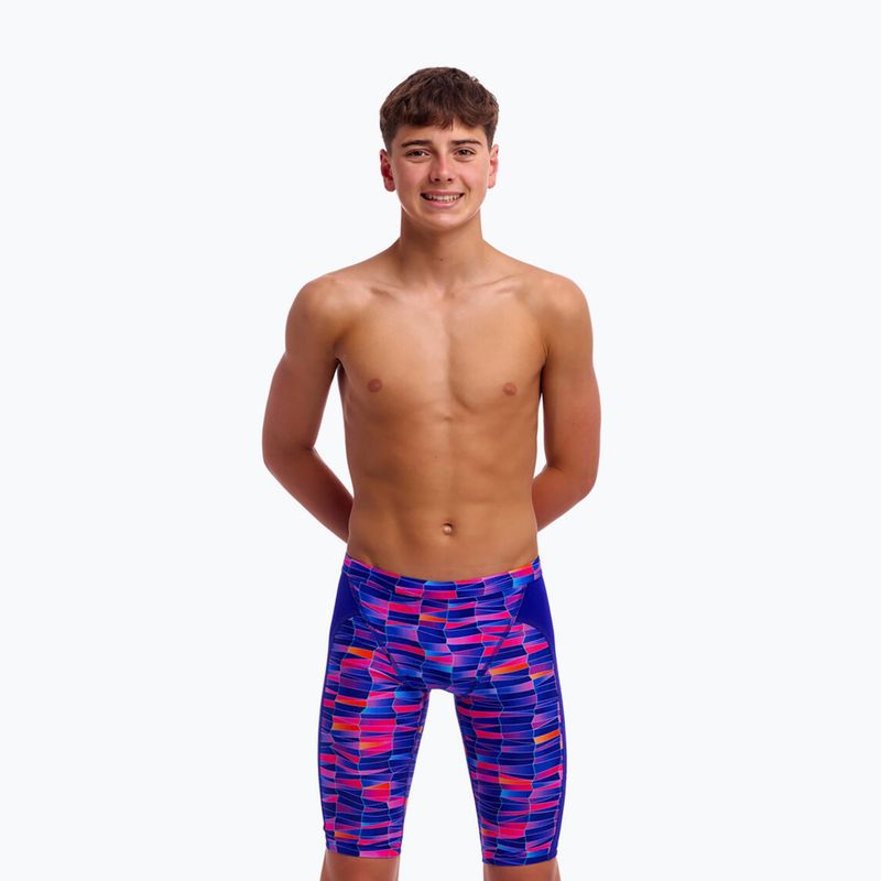 Slip de înot pentru copii Funky Trunks Training Jammers warped waves 2