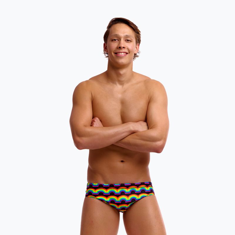 Slipuri de înot pentru bărbați Funky Trunks Classic Brief in rainbow 3