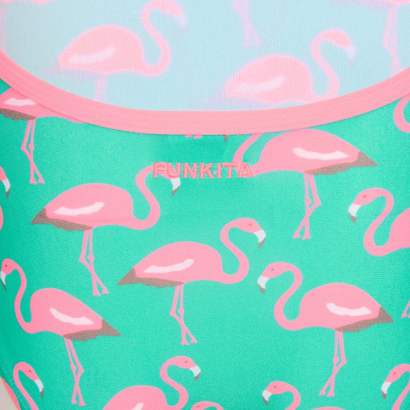 Costum de baie întreg pentru copii Funkita Single Strap One Piece go flamingo! 3