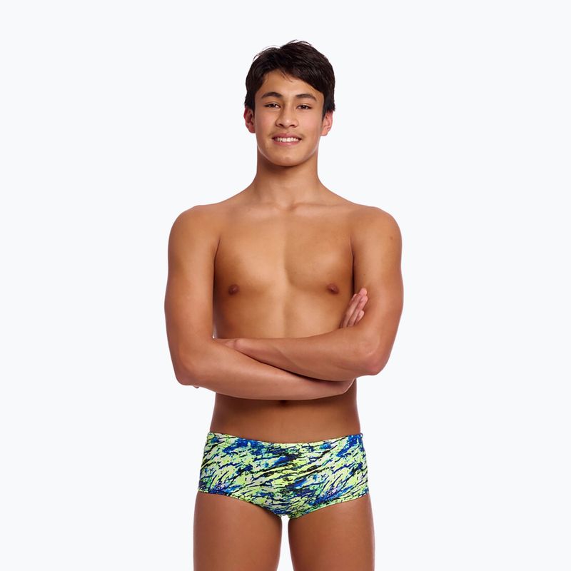 Boxeri de înot pentru copii Funky Trunks Sidewinder Trunks scaled black