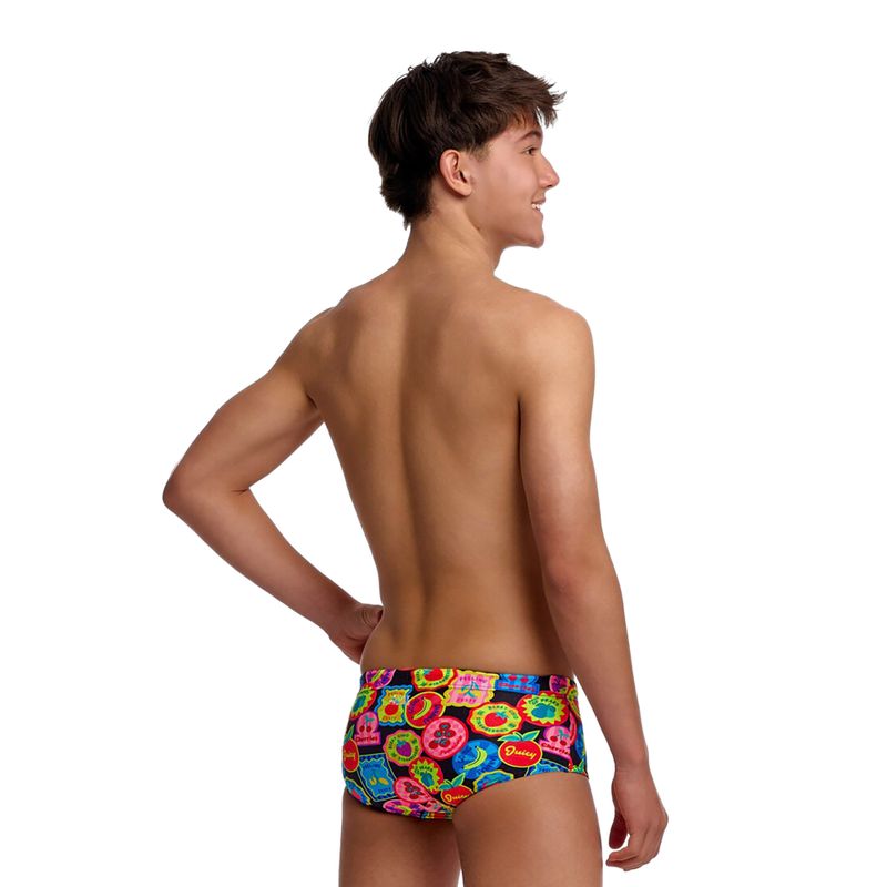 Boxeri de baie pentru băieți Funky Trunks Sidewinder Trunks berry good 3
