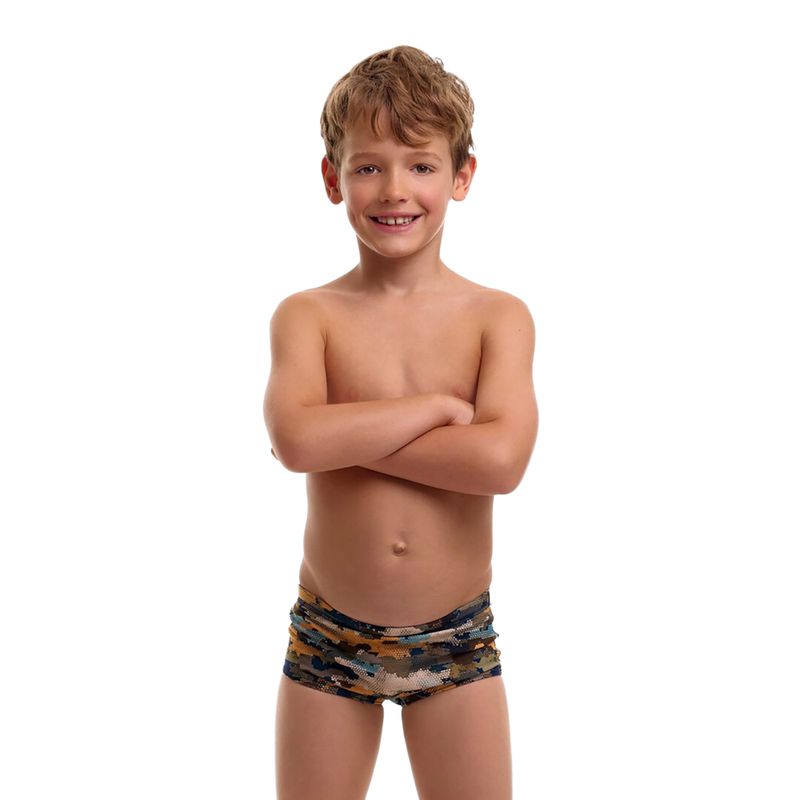 Boxeri de baie pentru băieți Funky Trunks Printed Trunks bilko baby 2