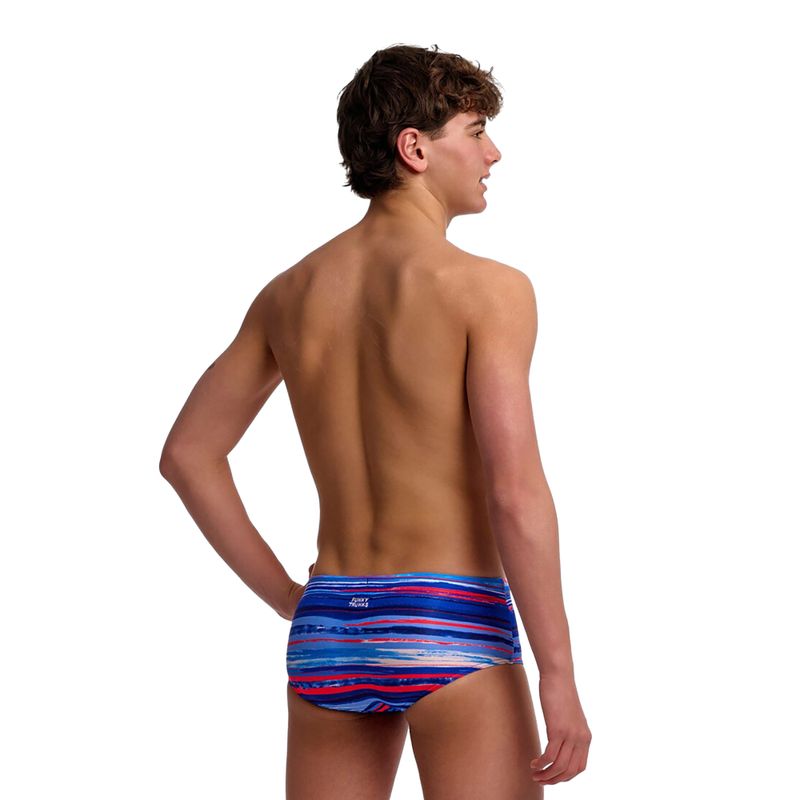 Boxeri de baie pentru băieți Funky Trunks Sidewinder Trunks lost lines 2
