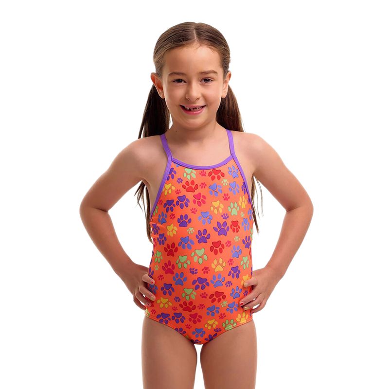 Costum de baie întreg pentru copii Funkita Printed One Piece paw paw 2