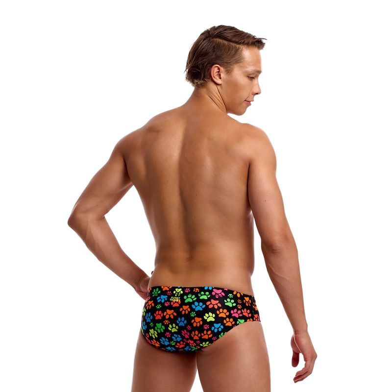 Slipuri de înot pentru bărbați Funky Trunks Seamed Briefs pawsome 3