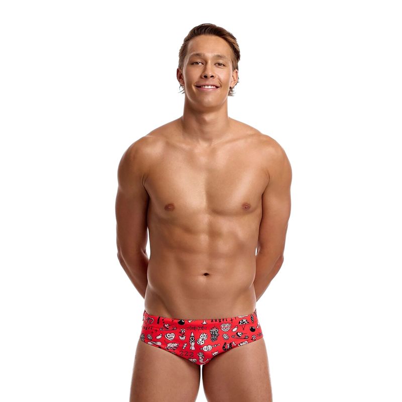 Slipuri de înot pentru bărbați Funky Trunks Classic Brief scribbles 2