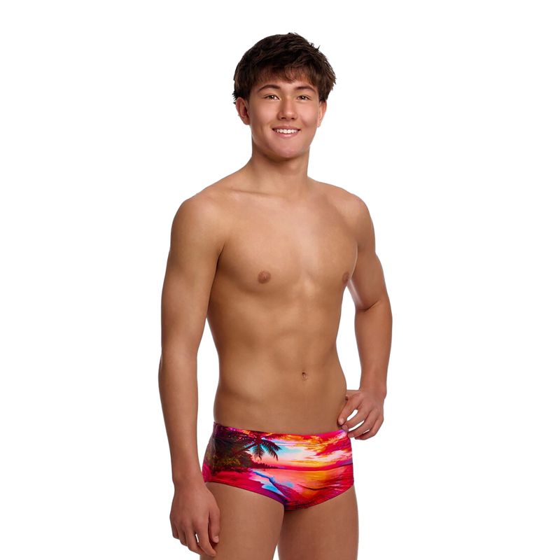 Boxeri de baie pentru băieți Funky Trunks Sidewinder Trunks touch of paradise 2