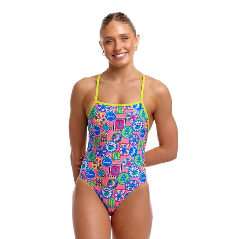 Costum de baie întreg pentru femei Funkita Tie Me Tight One Piece zesty besty 2