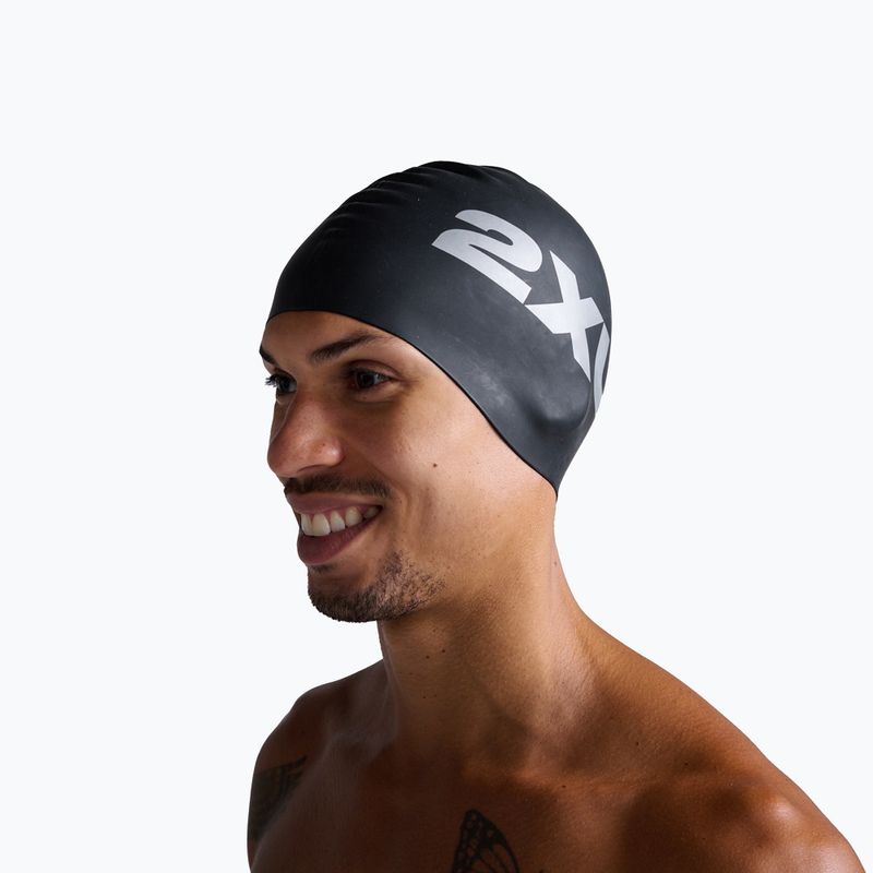 Cască de înot 2XU Silicone black/black 4