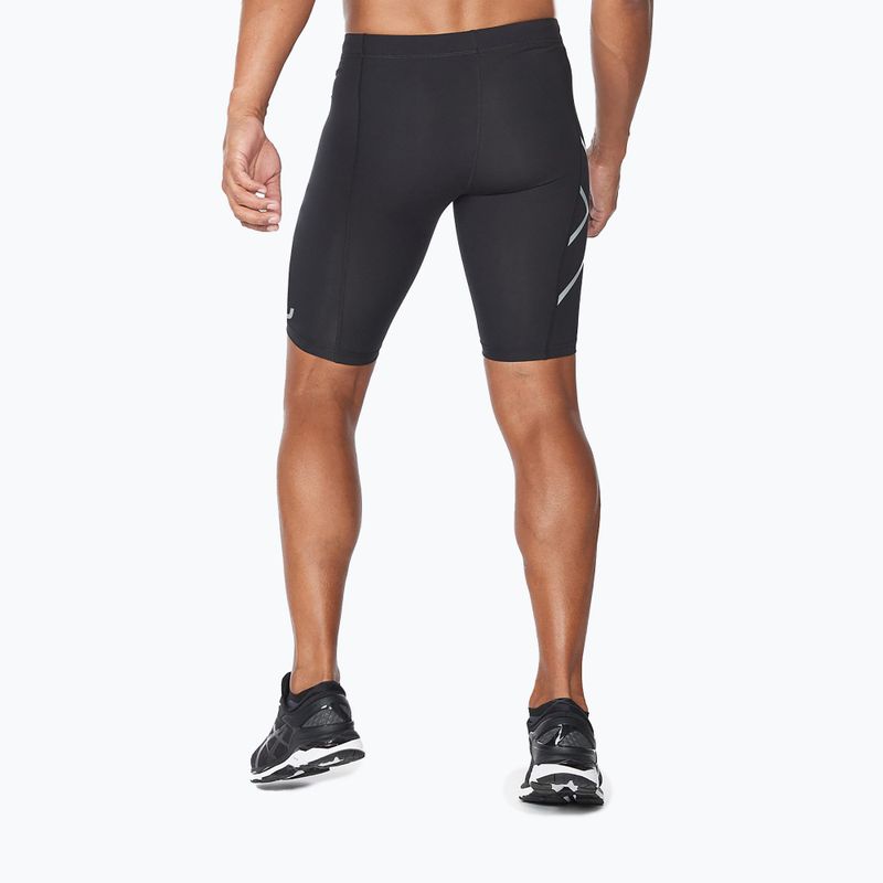 Pantaloni scurți de antrenament 2XU Core Compression pentru bărbați negru/argintiu MA3851B 3