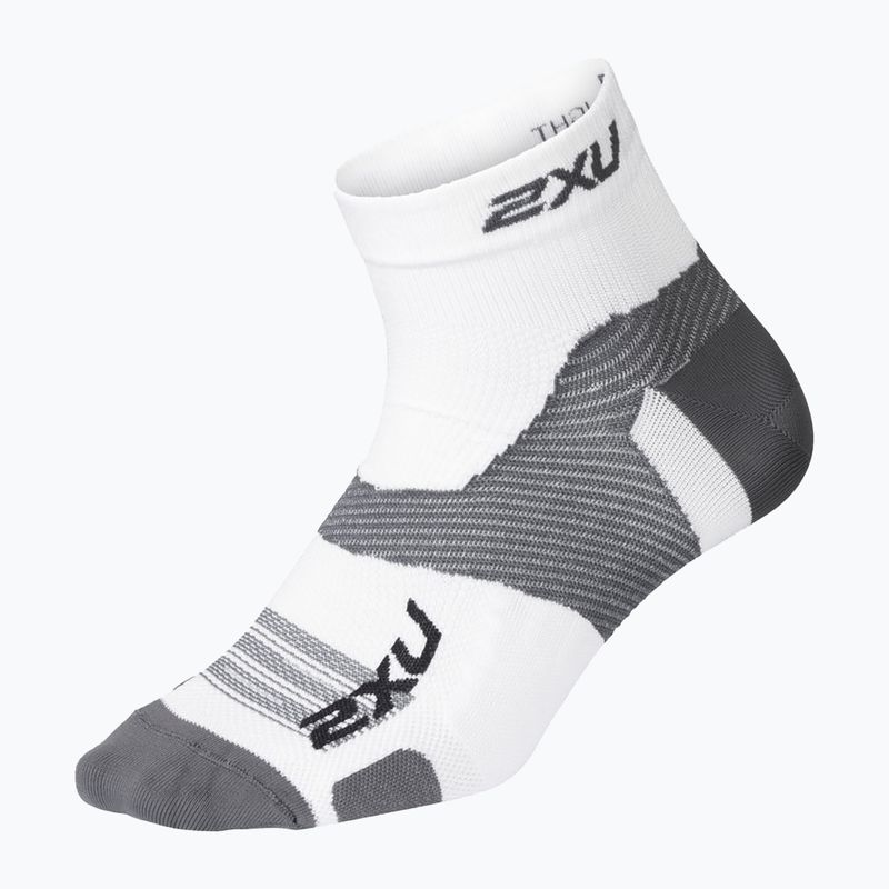 2XU Vectr Ultralght 1/4 Crew șosete sport alb UA5046E