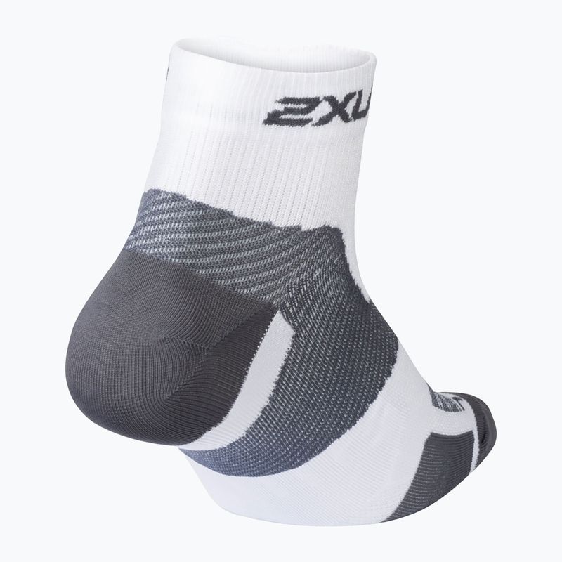 2XU Vectr Ultralght 1/4 Crew șosete sport alb UA5046E 2