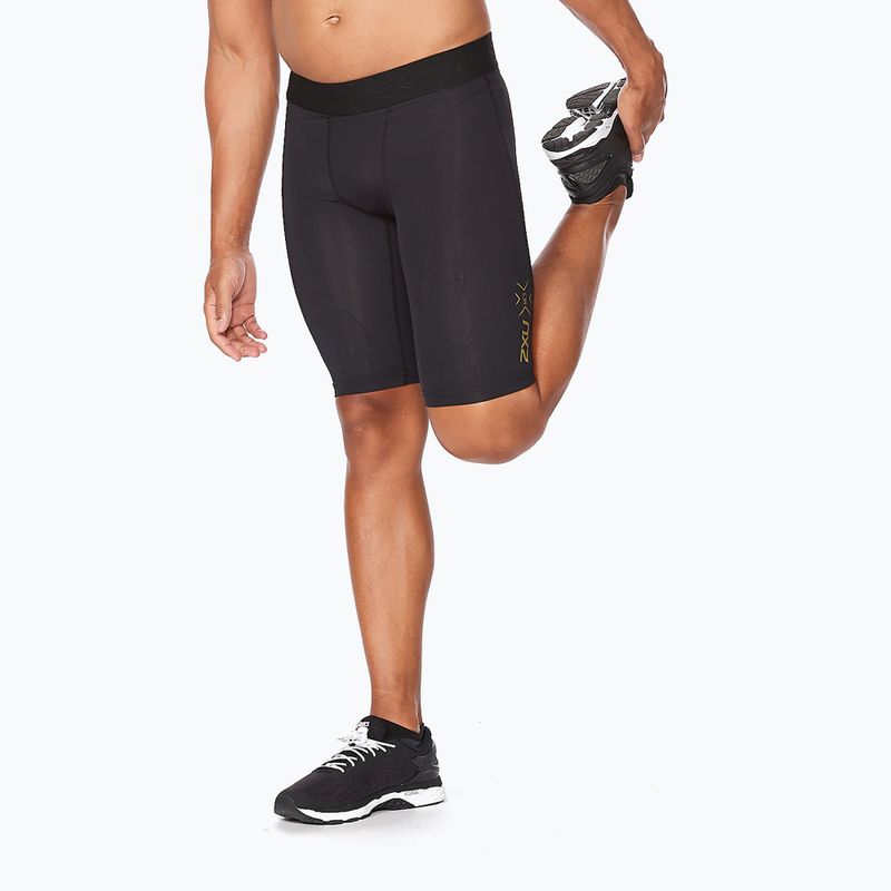 Pantaloni scurți de antrenament 2XU Force Compression pentru bărbați, negru MA5366B 2