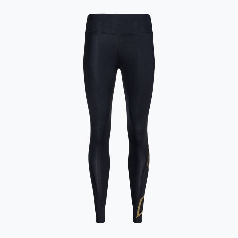 Jambiere de antrenament pentru femei 2XU Force Mid-Rise Compression negru și auriu WA5367B 6