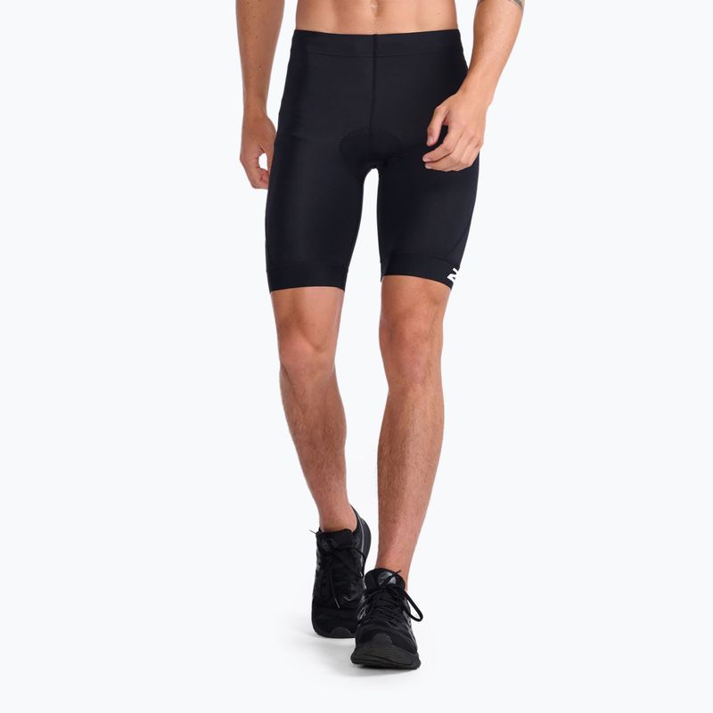 Pantaloni scurți 2XU Core Tri pentru bărbați, negru/alb